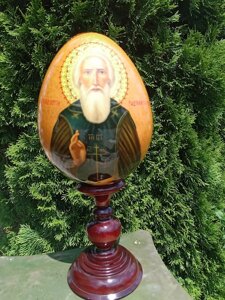Ікона Сергія Радонезького на Великодньому яйце-31см.
