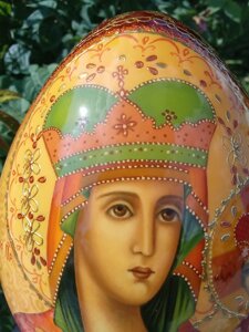 Копія ікони Споручниця грішних на Великодньому яйці 32 см.
