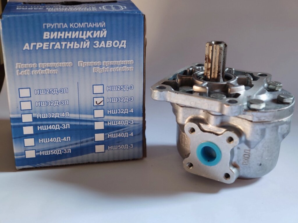 Насос шестерний НШ 32Д-3 (лівого- правого обертання) ТОВ «ТД «ВАЗ» від компанії Завод Гідроциліндрів - фото 1