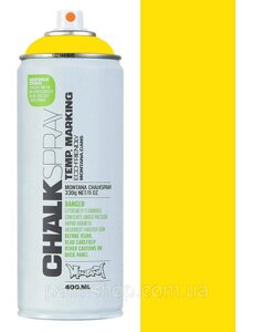 Аерозольна крейдяна фарба Montana Chalk 1020 Yellow (Жовта) 400мл