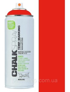Аерозольна крейдяна фарба Montana Chalk 3000 Red (Червона) 400мл