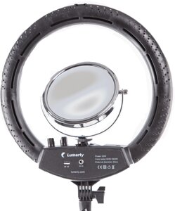 Кільцева LED лампа LUMERTY Slim 35см - 35w, світлодіодне Селфі кільце на штативі з кріпленням для телефону