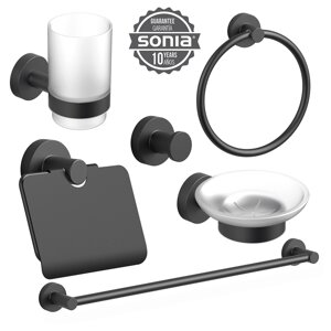 Набір аксесуарів для ванної SONIA ASTRAL KIT BLACK ( 6 предметів) 185214 (000026850)