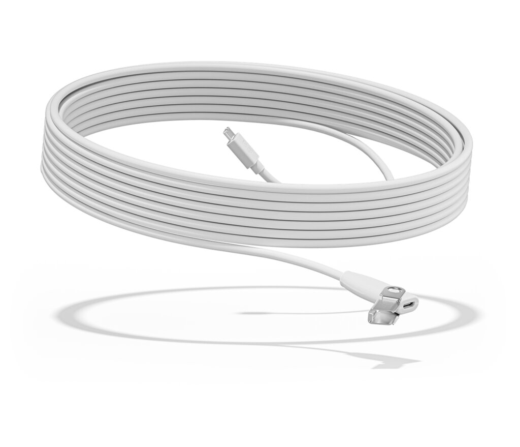 Удлинительный кабель для модульных микрофонов LOGITECH Rally Mic Pod Extension Cable - OFF-WHITE, 10 метров ##от компании## Интерактивное оборудование - ##фото## 1