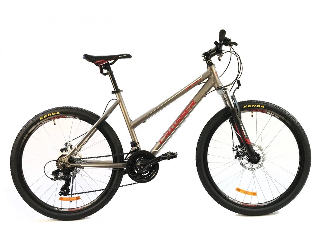 Женский горный велосипед Crosser Infinity 26" 18" серо-красный ##от компании## velo-life - ##фото## 1