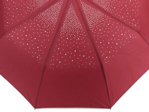 Бордова жіноча парасолька зі стразами