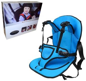 Безкаркасне авто крісло для дітей, дитяче автомобільне крісло, колір синій