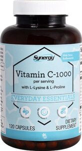 Вітамін C-1000 з Л-лізином і Л-пролін, Vitacost, Vitamin C-1000 with L-Lysine & L Proline, 120 капсул