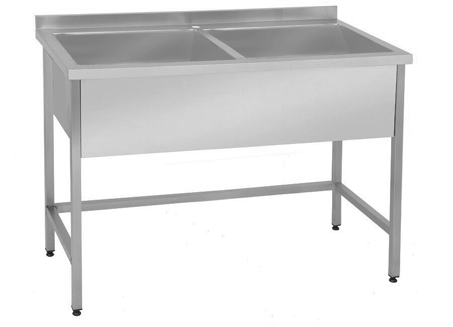 Ванна мийна зварна КИЙ-В (1200х500х850 (300) 2-х секційна від компанії PROFTechnika - фото 1