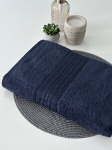 Махровий рушник для рук та обличчя 50х90 см Індія 100% бавовна темно-сірий