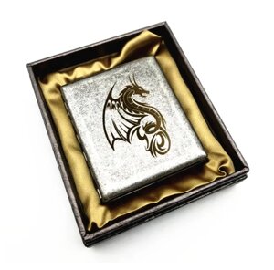 Портсигар під античне срібло "Дракон"на 20 сиг. ) арт. 03881