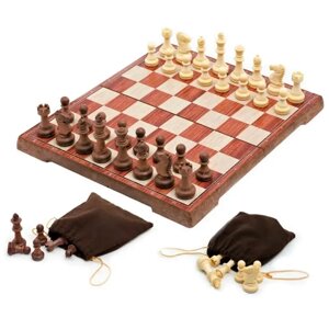 Магнітні шахи під дерево Chess magnetic wood-plastic UB