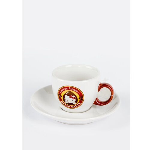 Чашка зі блюдцем для еспресо Hello Kitty Sanrio Біла 4045316405701