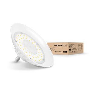 Світильник LED висотний хайбей 50W 5000K 220V білий VL-hbe-505W VIDEX