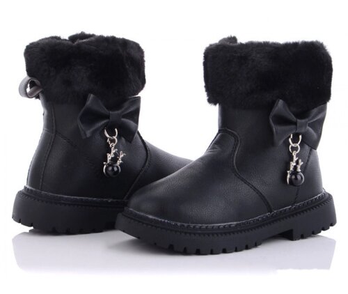 Зимові черевики для дівчаток BBT Kids T5166-1/27 Чорні 27 розмір