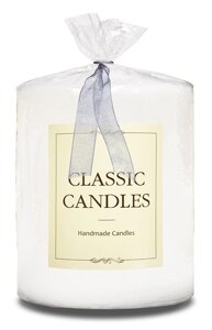 Біла свічка Класичні свічки Циліндр Мала Fi8 95037