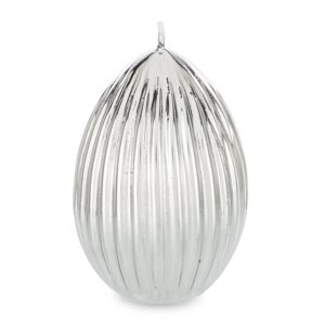 Велика рифлена срібна свічка-яйце 158993