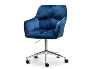Ексклюзивне крісло isla, темно-синій із регулюванням висоти на ніжці, хром, для офісу