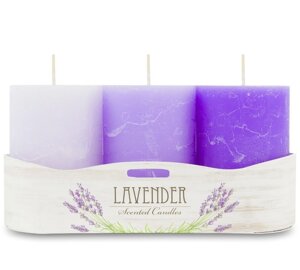 Фіолетова лавандова свічка, 3 пачки, ароматизована 109779