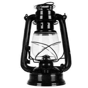 Гасова лампа портативна з вітрозахистом Max 24 см Чорна