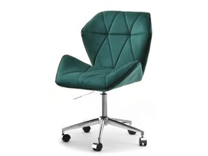 Velo move стьобаний офісний стілець із зеленого оксамиту з регульованої висоти