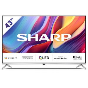 Телевізор 43 дюйми Sharp 43GP6265E (4K Google TV QLED Bluetooth)