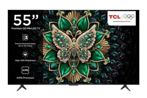 Телевізор 55 дюймів TCL 55C6K (4K Smart TV QLED Bluetooth)