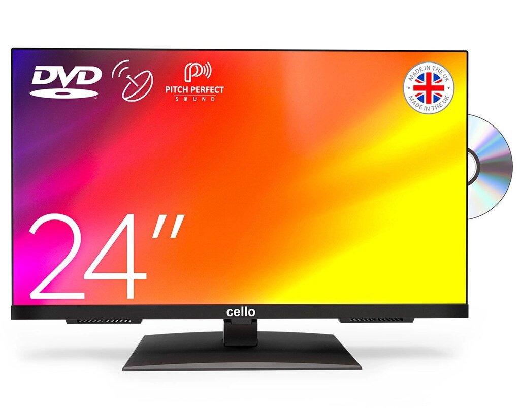 Телевізор 24 дюйми Cello C2424F (DVD-player T2 HD HDMI) від компанії 4-K - фото 1