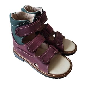 Ортопедичні сандалі з супінатором Foot Care FC-113 розмір 36 бордово-зелені D6-2025