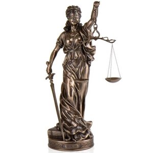 Скульптура Феміда - богиня правосуддя Veronese 65х25 см Бронзовий AL3234 D15-2025