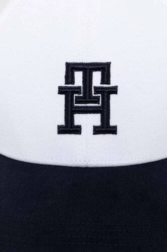 Бавовняна бейсболка Tommy Hilfiger колір білий візерунок