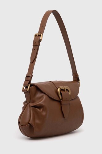 Шкіряна сумочка Pinko колір коричневий 102801 A1MI