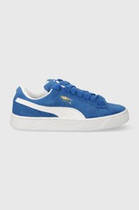 Шкіряні кросівки Puma Suede XL колір синій 395205