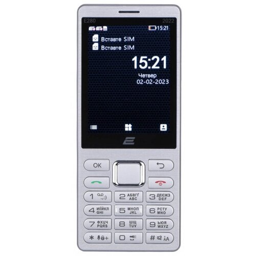 Мобільний телефон 2E E280 2022 Dual Sim Silver