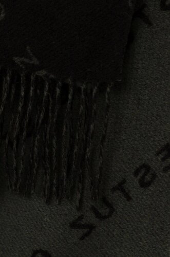 Вовняний шарф Gestuz колір чорний візерунок