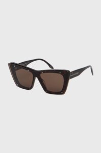 Сонцезахисні окуляри Alexander McQueen жіночі колір коричневий