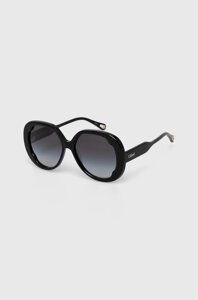 Сонцезахисні окуляри Chloé жіночі колір чорний