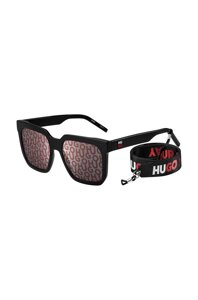 Сонцезахисні окуляри HUGO чоловічі колір чорний