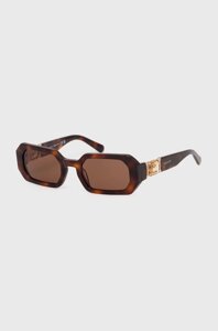 Сонцезахисні окуляри Swarovski жіночі колір коричневий