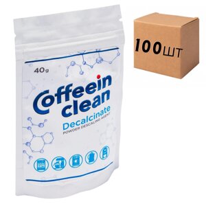 Ящик професійного засобу Coffeein clean DECALCINATE для очищення від накипу 40 гр. (у ящику 100 шт.)
