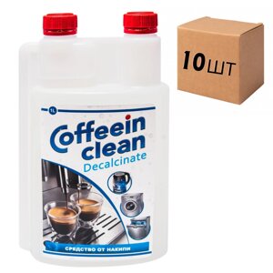 Ящик універсального засобу Coffeein clean DECALCINATE для очищення від накипу 1 л. (у ящику 10шт)