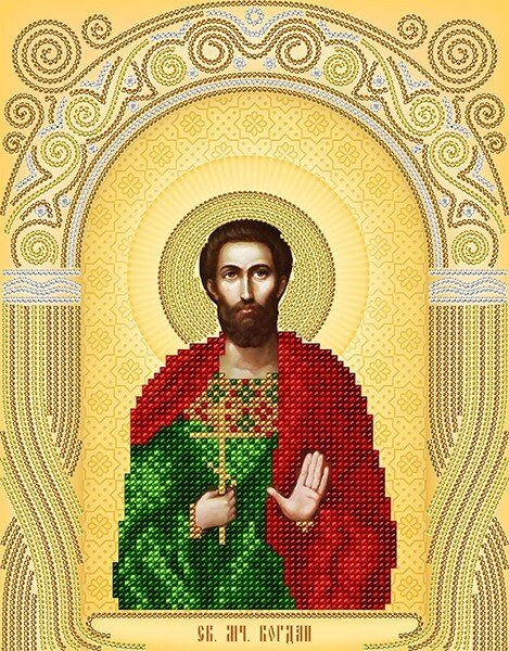 Схема для вишивання бісером АС4-047 Св. Мч. Богдан ##от компании## ТМ "Астрочка" - ##фото## 1