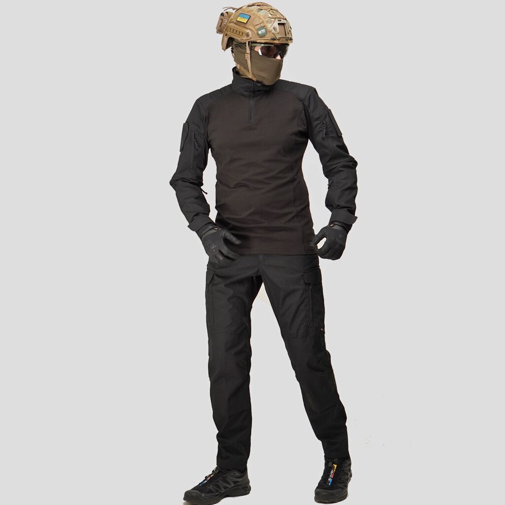 Комплект форми (Штани Lite + убакс Gen 5.6) UATAC Black | S від компанії UATAC. Special Ops Military Uniform - фото 1
