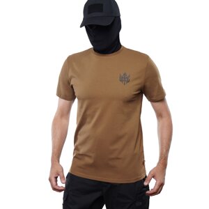 Футболка UATAC з малим принтом UATAC (тризуб) Койот (Coyote)
