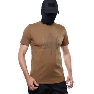 Футболка UATAC з великим принтом UATAC (тризуб) Койот (Coyote)
