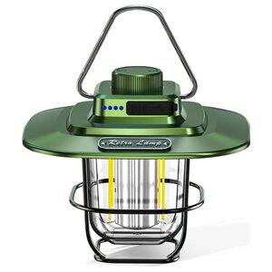 Ліхтар кемпінговий X-Balog LY02 Retro Lamp 2 режиму регулятор тепле та холодне світло PowerBank Green