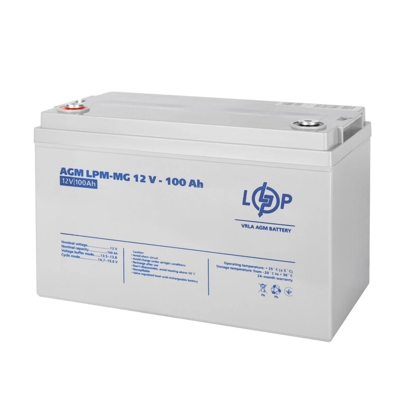 Акумулятор мультигелевий Logic Power LPM-MG 12V - 100 Ah від компанії ЕНЕРГЕТИЧНА КОМПАНІЯ "ІНСОЛ" - фото 1