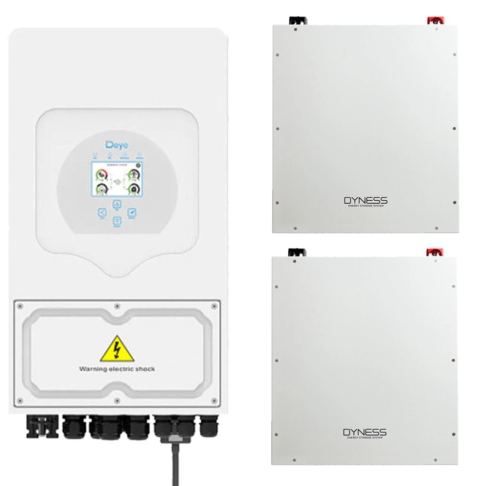 Система комплект резервного живлення інвертор Deye SUN-6K-SG03LP1-EU 6 квт + Dyness DL5.0C 5,12 Квт* 2шт. від компанії ЕНЕРГЕТИЧНА КОМПАНІЯ "ІНСОЛ" - фото 1