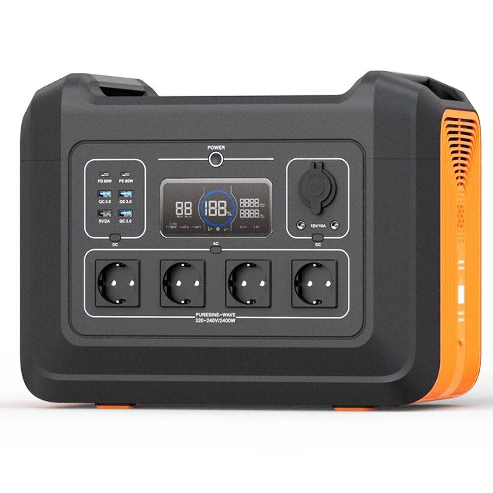 Зарядна станція SOUOP Hyrican UPP-2400 2400W/2232Wh LiFePO4 акумулятор портативна батарея від компанії ЕНЕРГЕТИЧНА КОМПАНІЯ "ІНСОЛ" - фото 1