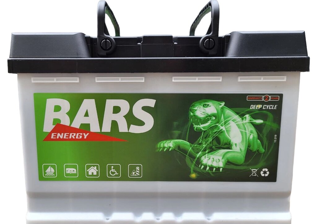Акумуляторна батарея 12В ємністю 80 Аг Bars Energy deep cycle для ДБЖ від компанії ІНТЕРНЕТ-МАГАЗИН SLOGGER - фото 1